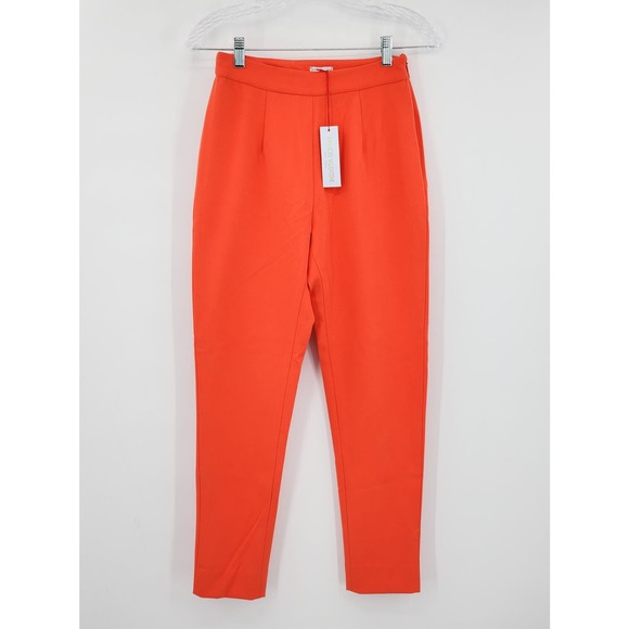 Frances Valentine Lucy Pant Japanese Stretch Blend in Orange Size 0 NWT - Picture 1 of 9
